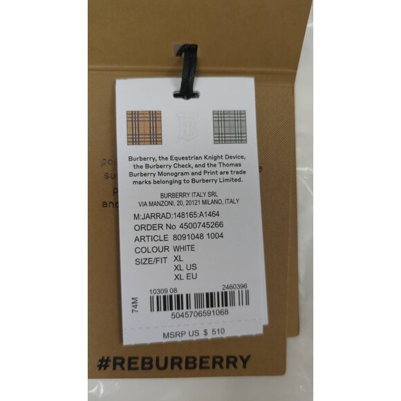 Burberry White Sweatshirt Classic Design - Picture 7 of 8